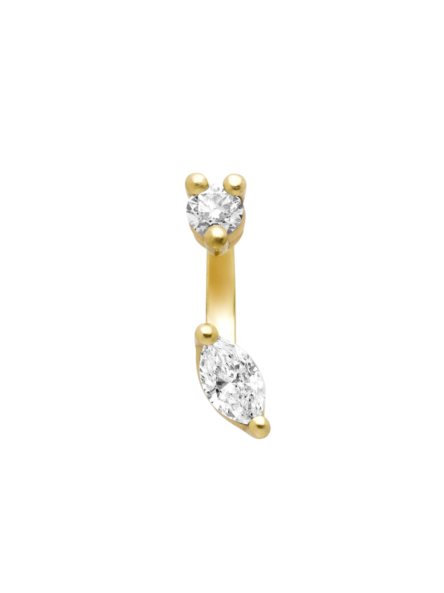 Micro piercing marquise stud photo
